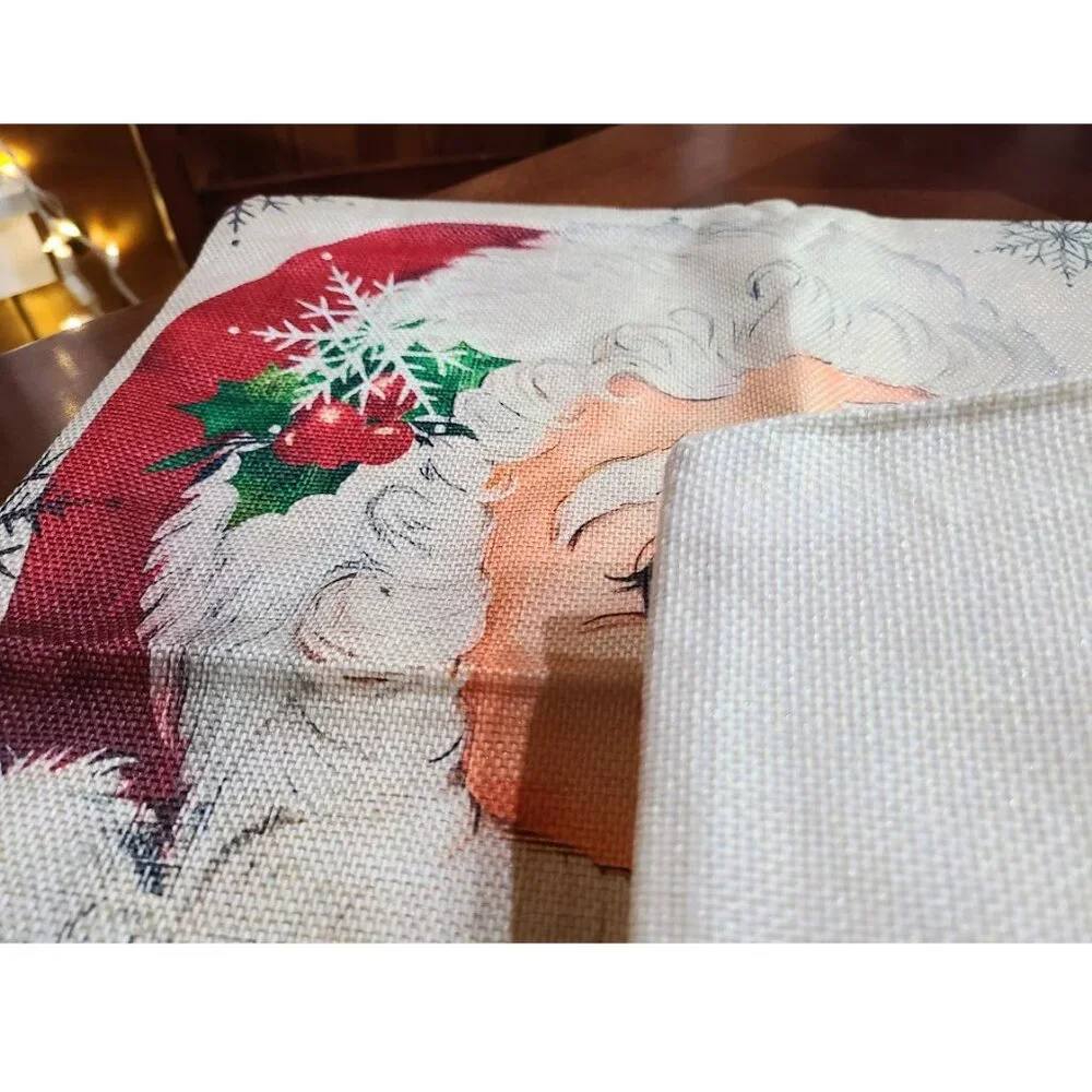 Christmas Pillow Cover Case Santa Claus Decoration Accent Holiday Xmas Decor 16